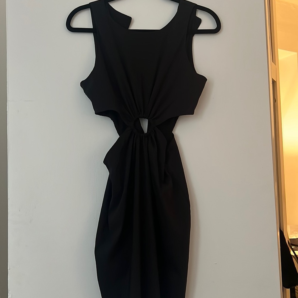 Zara black mini dress with keyhole